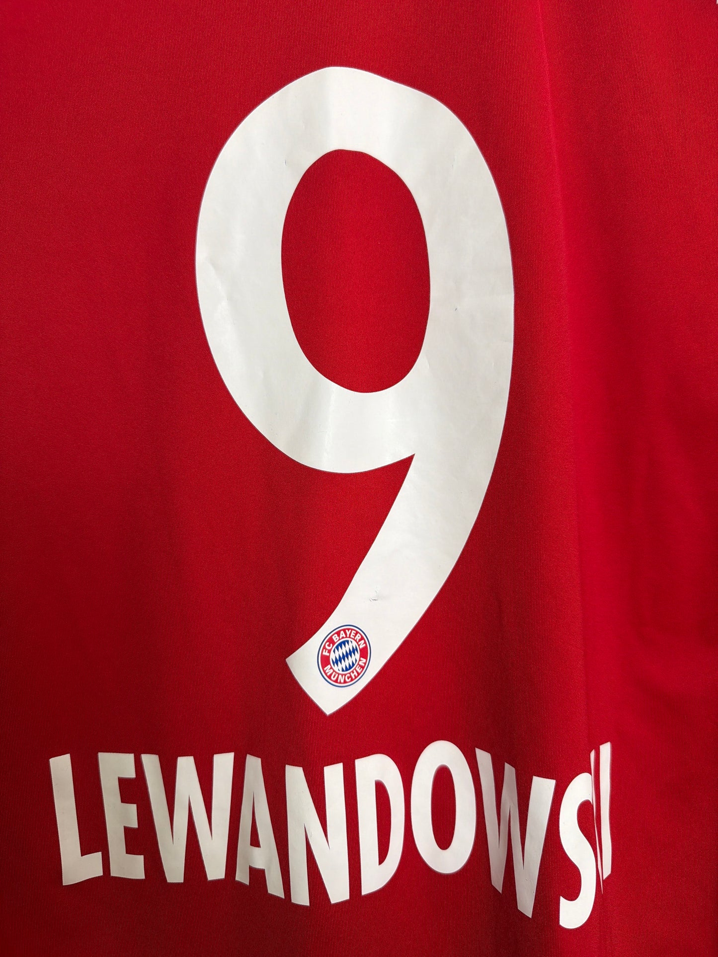 FC Bayern München 2017/18, Heimtrikot langarm, #9 Lewandowski, L (Kinder)