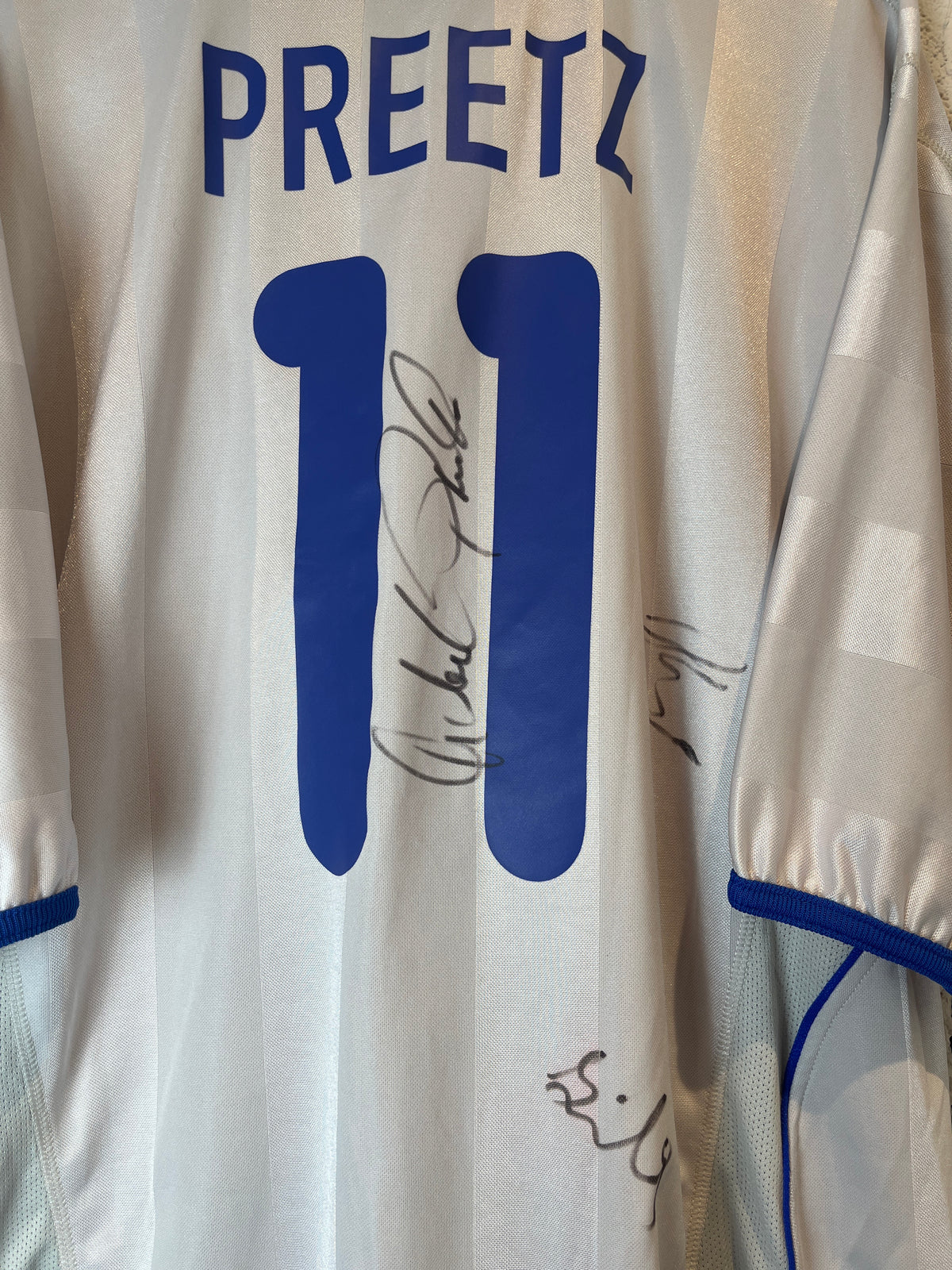 Hertha BSC Berlin 2000/01, Auswärtstrikot unterschrieben, #11 Preetz, XL