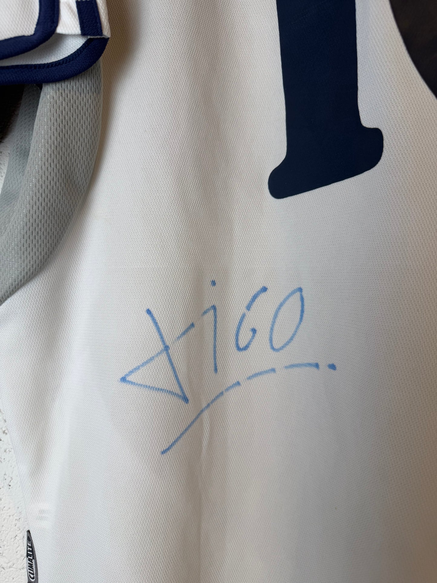 Real Madrid 2000/01, Heimtrikot, #10 Figo unterschrieben, L