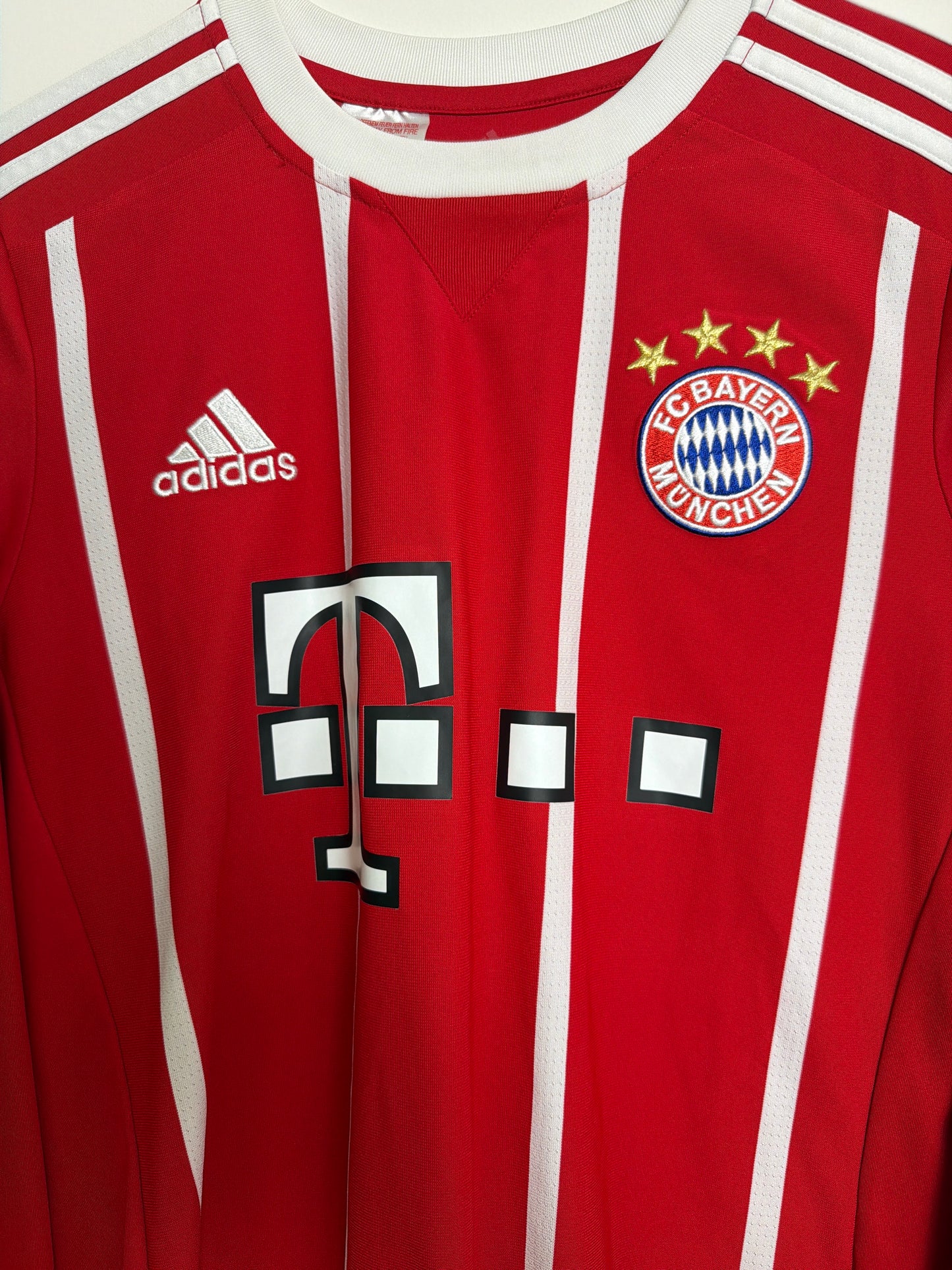FC Bayern München 2017/18, Heimtrikot langarm, #9 Lewandowski, L (Kinder)