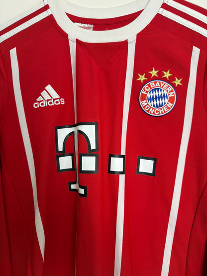 FC Bayern München 2017/18, Heimtrikot langarm, #9 Lewandowski, L (Kinder)