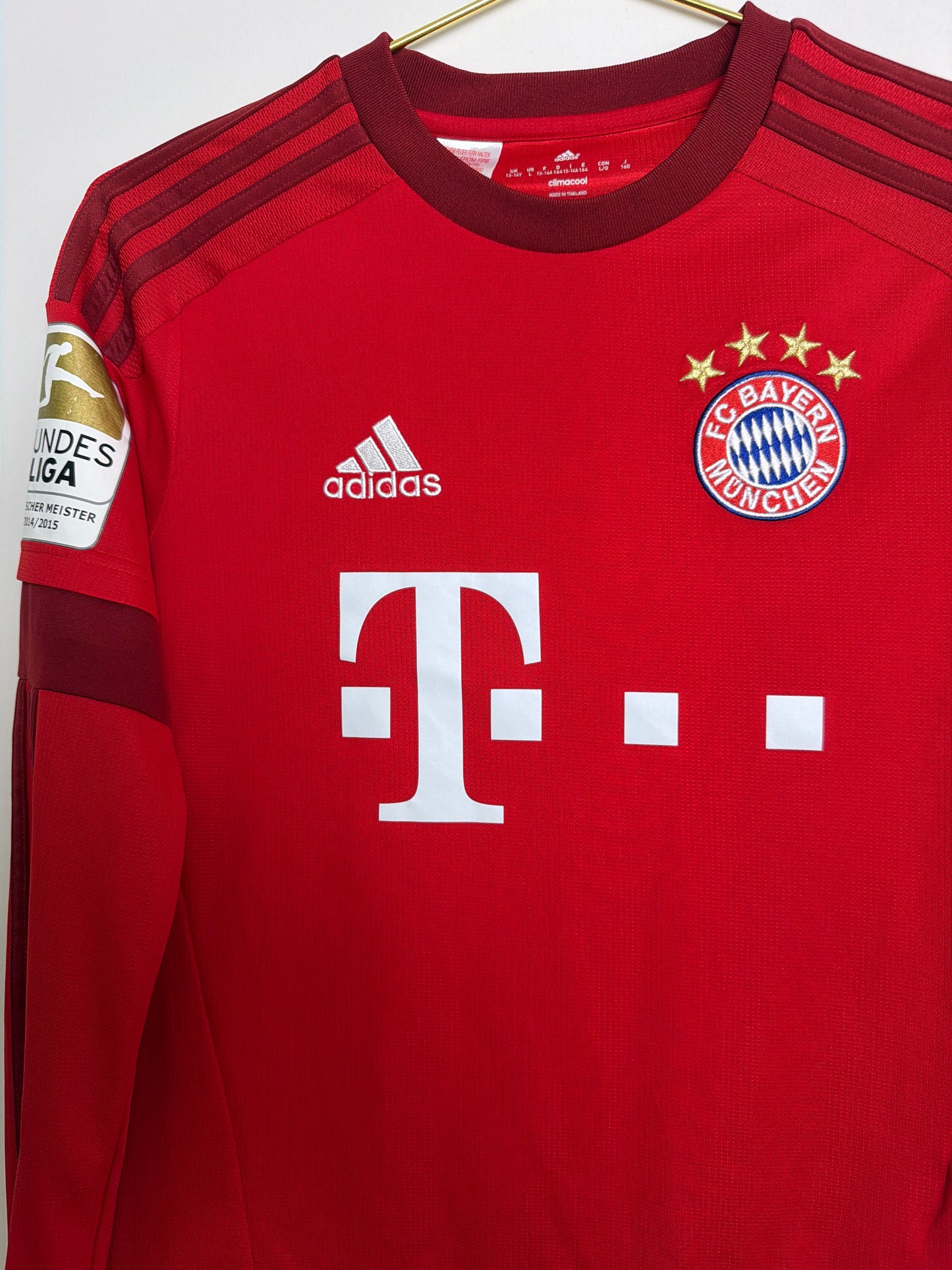 FC Bayern München 2015/16, Heimtrikot langarm, #9 Lewandowski, L (Kinder)