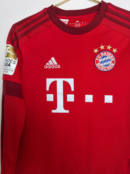 FC Bayern München 2015/16, Heimtrikot langarm, #9 Lewandowski, L (Kinder)