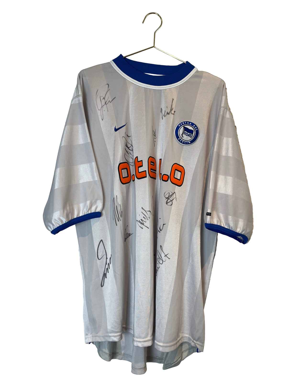 Hertha BSC Berlin 2000/01, Auswärtstrikot unterschrieben, #11 Preetz, XL