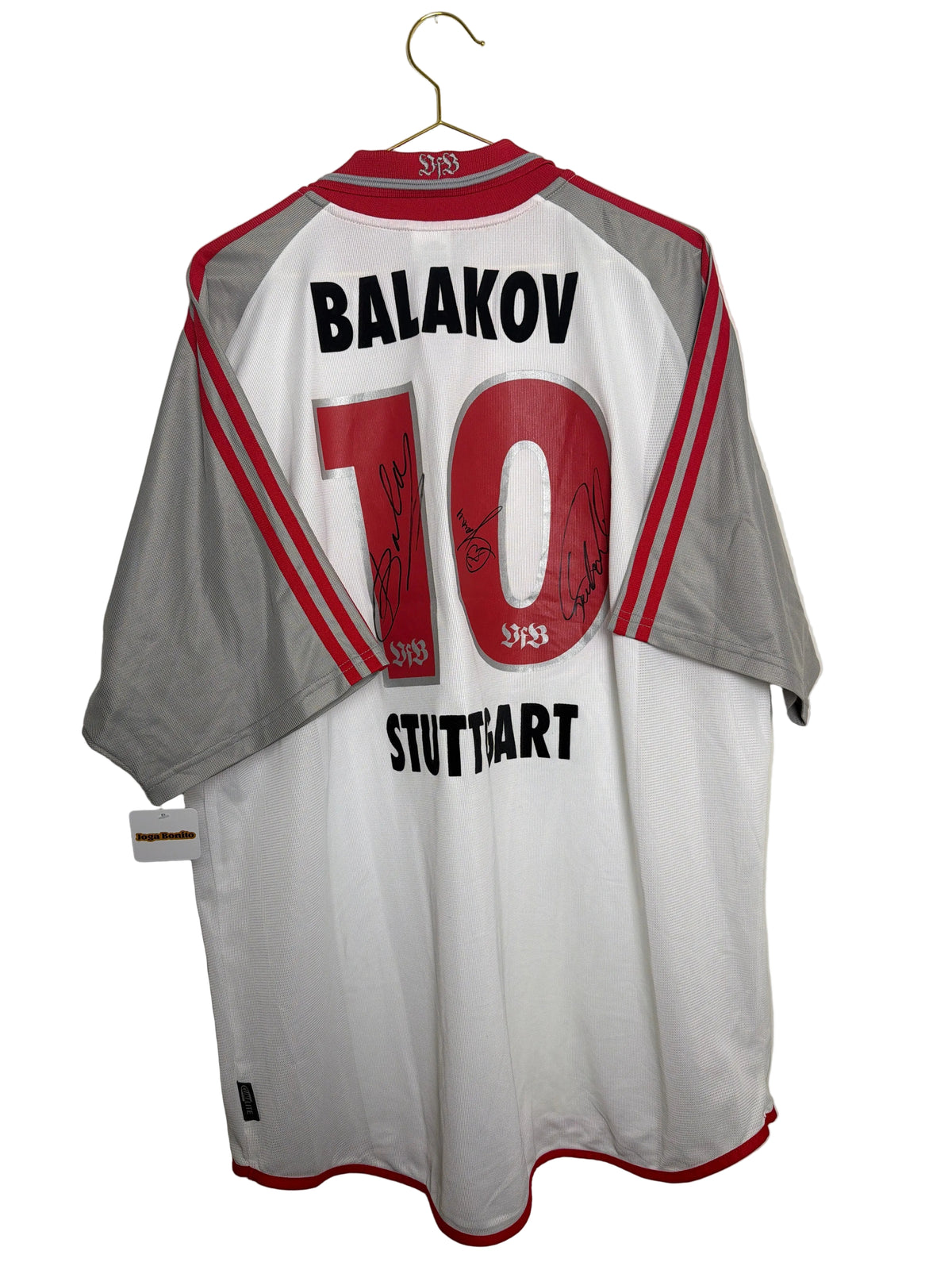 VfB Stuttgart 2000-02, Heimtrikot unterschrieben, #10 Balakov, XXL