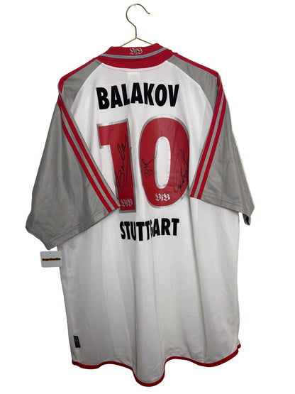 VfB Stuttgart 2000-02, Heimtrikot unterschrieben, #10 Balakov, XXL