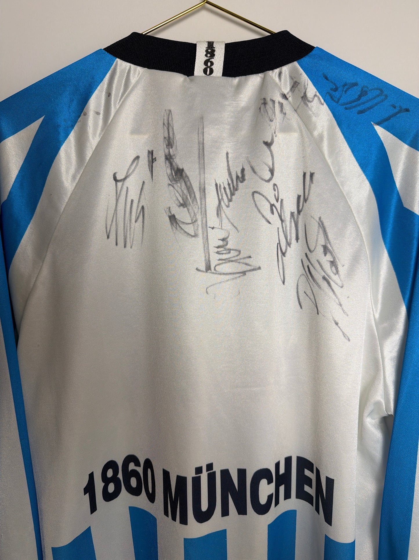 1860 München 1995/96, Heimtrikot unterschrieben langarm, M