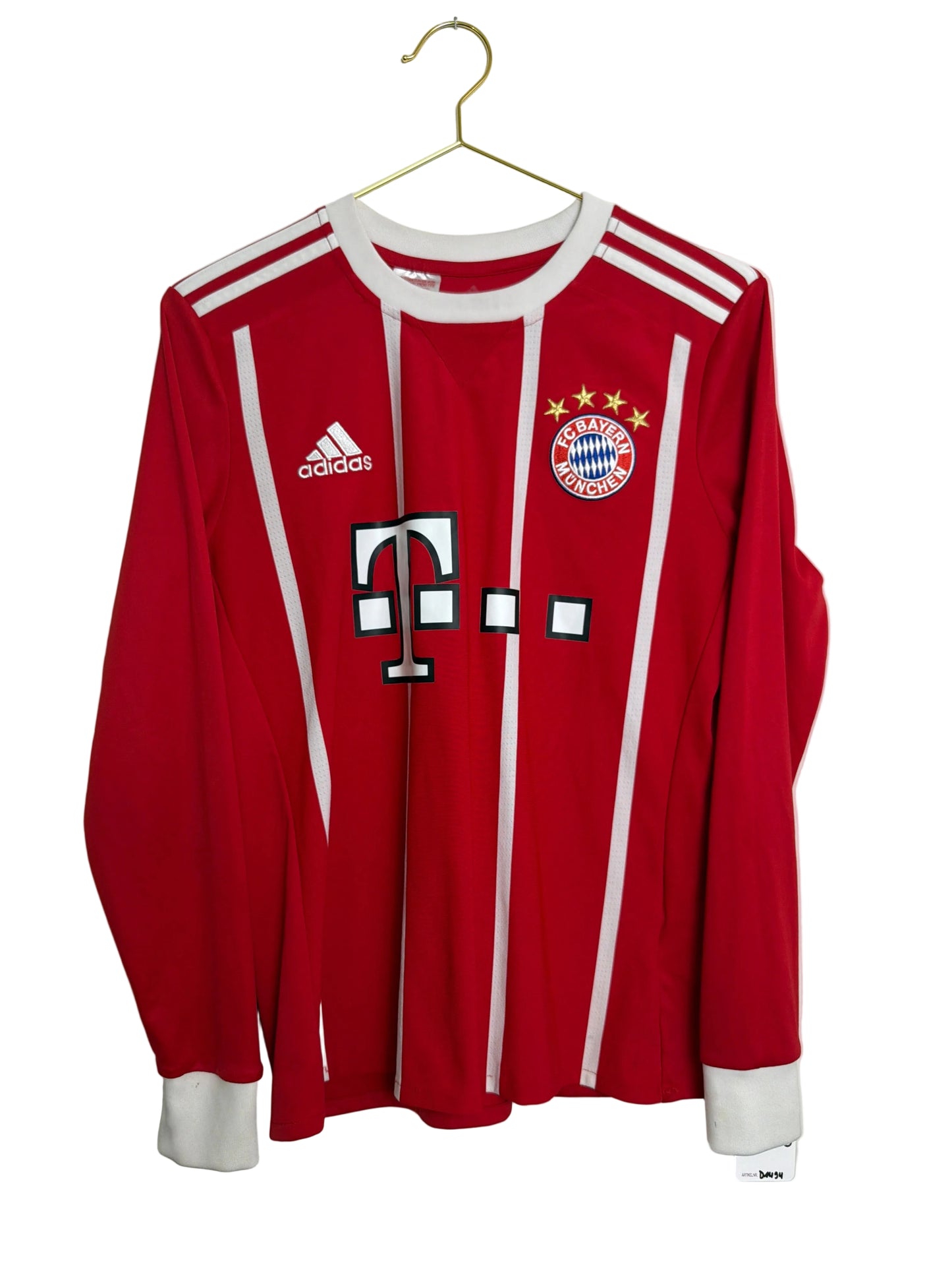 FC Bayern München 2017/18, Heimtrikot langarm, #9 Lewandowski, L (Kinder)
