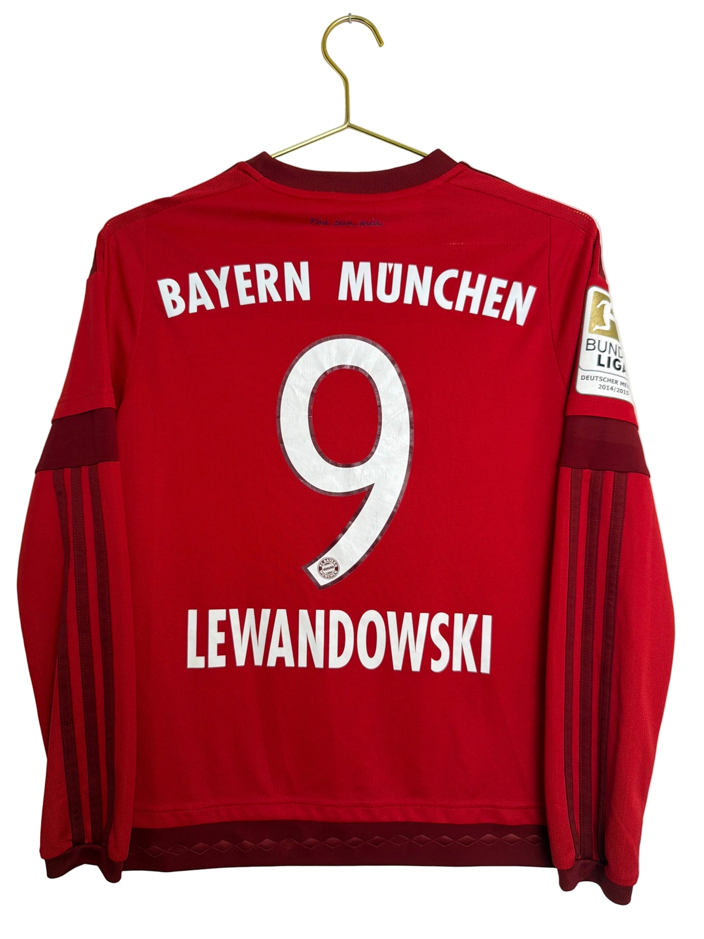FC Bayern München 2015/16, Heimtrikot langarm, #9 Lewandowski, L (Kinder)