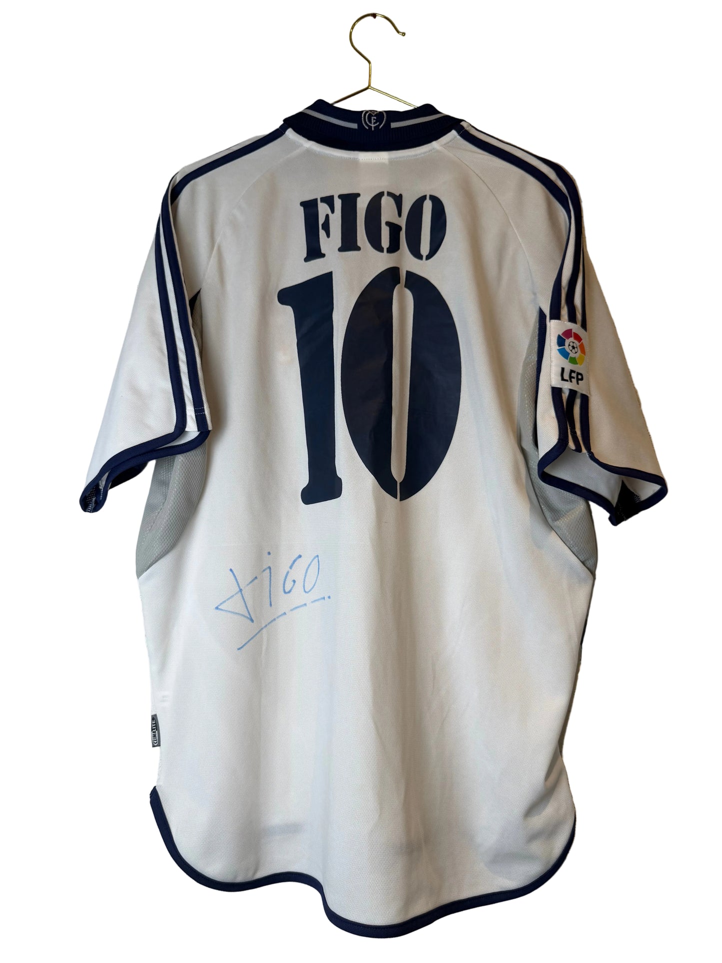 Real Madrid 2000/01, Heimtrikot, #10 Figo unterschrieben, L