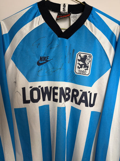 1860 München 1995/96, Heimtrikot unterschrieben langarm, M