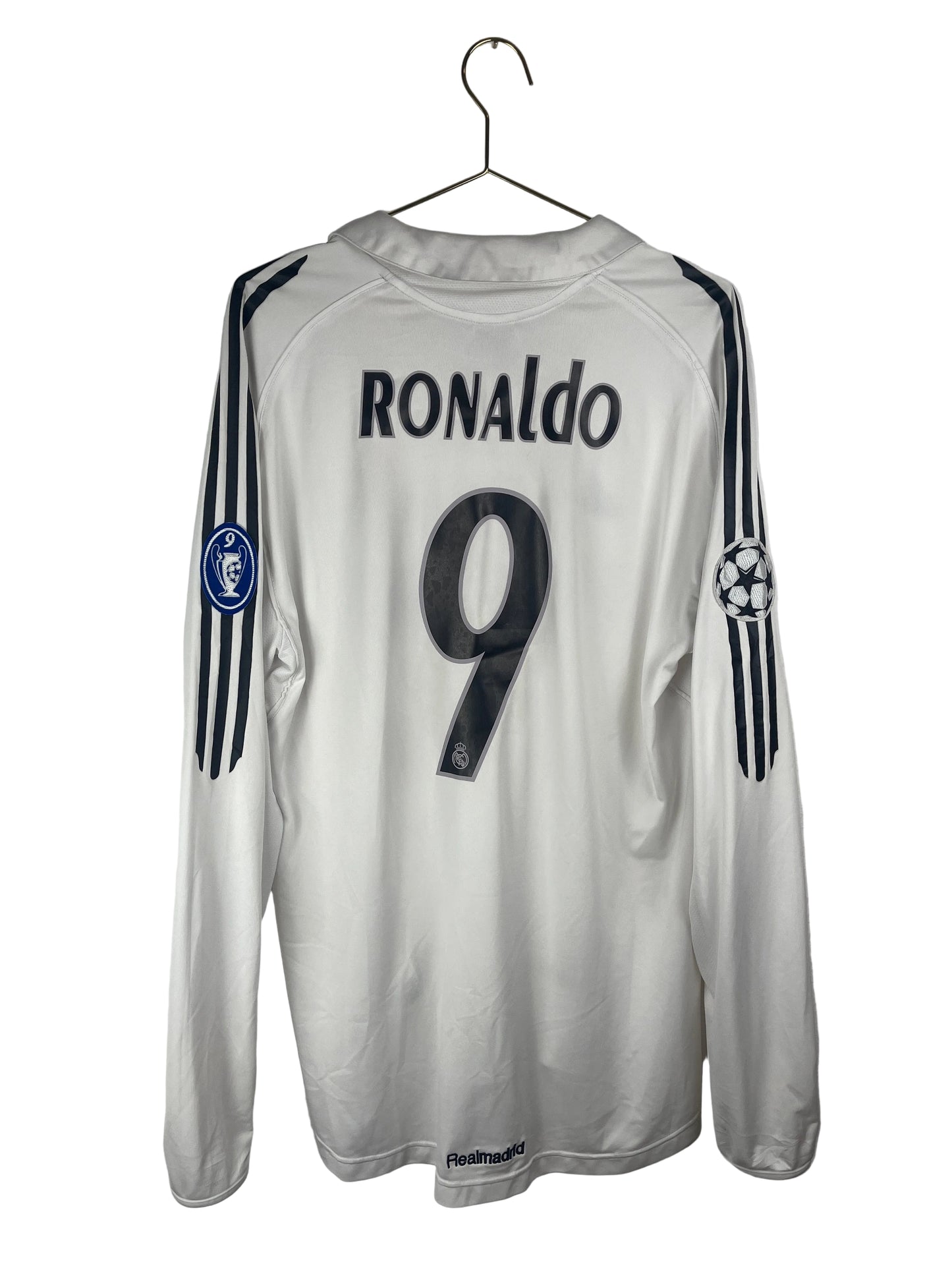 Real Madrid 2005/06, Heimtrikot Champions League langarm, #9 Ronaldo, L