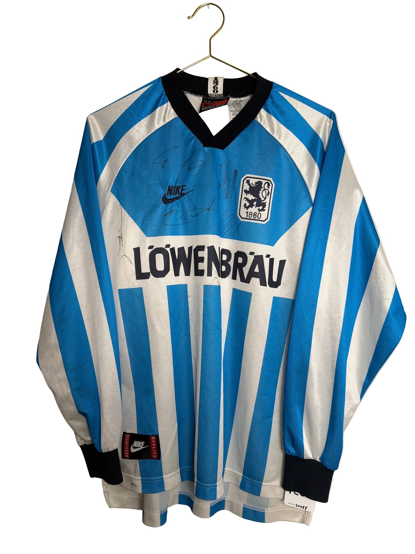 1860 München 1995/96, Heimtrikot unterschrieben langarm, M